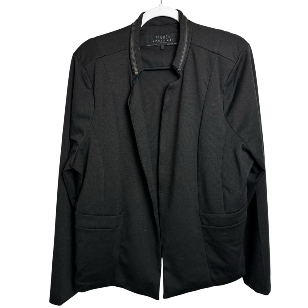 Stoosh Extraordinary Women retro gothic black blazer ladies size 2X plus chic